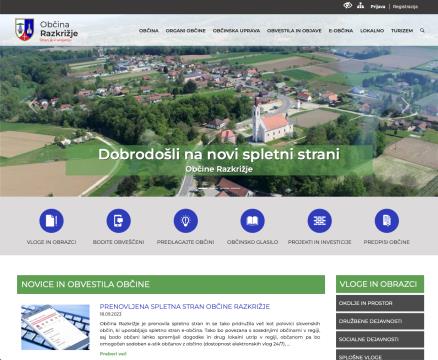 Vstopna spletna stran Občine Razkrižje